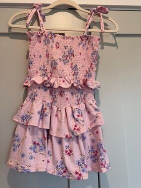 Tween spring summer boutique floral dress